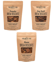 Crafted by Humans Brew Biscuit Variety Pack front view with mixed flavors for picky dogs.