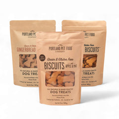 Crafted by Humans Loved by Dogs apple-mint treats package for healthy training rewards