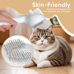 Craftivio steam brush with skin-friendly tip protects pets during grooming