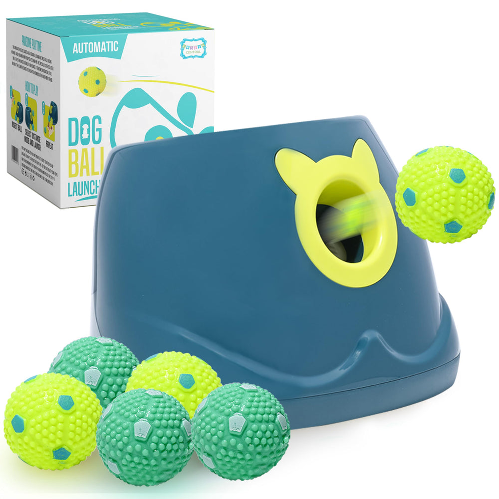 Crafts Central automatic dog ball launcher package contents ready for quick play sessions.