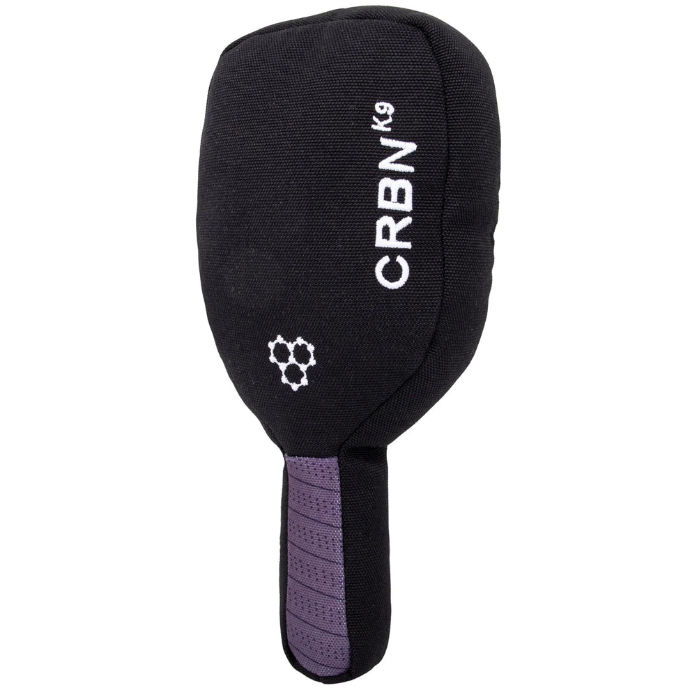 CRBN Pickleball squeak dog toy close-up highlights durable chew-friendly texture for fetch.