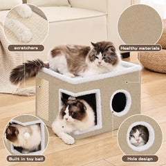 Crispedia cat bed scratch pad closeup demonstrates furniture-protecting play surface.