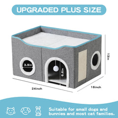 Crispedia cat hideaway winter cushion grey provides warm retreat.