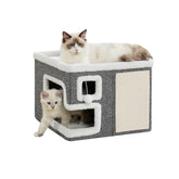 Crispedia cat houses close-up of cave bed for secure napping and privacy.