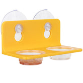 CRITTZOO Crested Gecko Feeding Ledge side view shows secure suction cups for easy installation