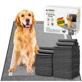 Croci Charcoal Puppy Pad packaging demonstrating odor control and easy disposal