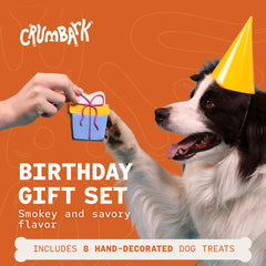 CRUMBARK hand-decorated dog cookies 62g showcase premium birthday artwork