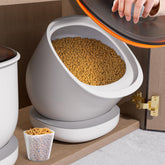 CTIME airtight container front-opening design for quick kibble access.