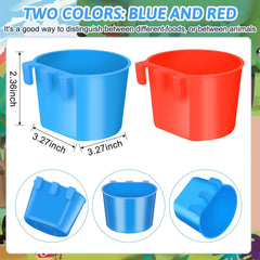 Ctosree blue cage cup close-up showing durable waterproof design for poultry