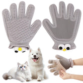 CuddleMallow grooming glove front view for effective pet hair grooming.