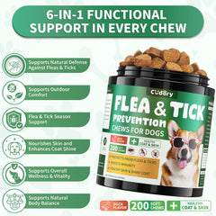 Cudory duck-flavored chews shown in a jar, for enjoyable daily dosing.