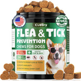 Cudory flea-prevention chews with soft-duck flavor in packaging for easy daily care.