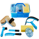 Cunhill horse grooming kit organizer tote box keeps tools secure and portable