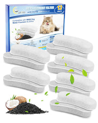 Cunina 12-pack dog fountain filters packaging for convenient replacement and clean water.