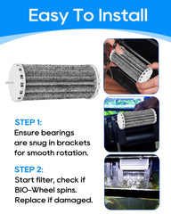 Cunina Aquarium Bio Wheel filter in-tank view highlights smooth water circulation and stable flow.