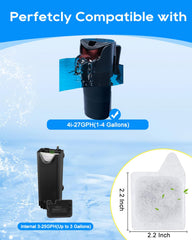 Cunina XS dual-layer microfiber cartridge traps debris for clearer tank water.