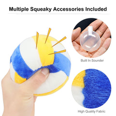 Cuperay interactive dog balls volleyball closeup highlights plush feel for gentle play.