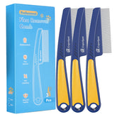 Cupofpet 3-pack flea combs for multi-pet grooming and shared use.