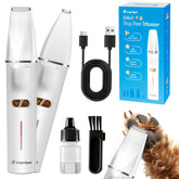 Cupofpet paw trimmer dual blades for precise, gentle trimming on paws and small facial areas.