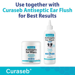 Curaseb ear wipes cleanse wax and debris for fresh ears.