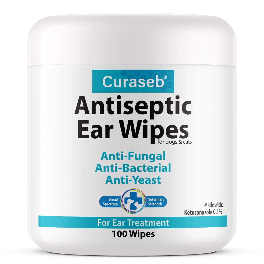 Curaseb ear wipes packaging ready for quick in-home ear care.