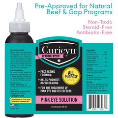 Curicyn Dog Eye Drops bottle for quick comfort around irritated eyes.