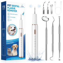 Curvy Moon Ultrasonic Dog Teeth Cleaning Kit front view supports at-home dental care.