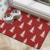 Cuslnox absorbent water mat for dog and cat bowls keeps floors dry.