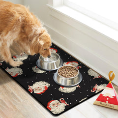 Cuslnox dog-cat mats feature anti-slip back to prevent sliding during meals.