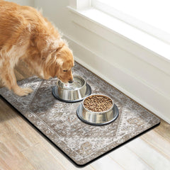 Cuslnox dog food mat anti-skid back prevents movement during meals.