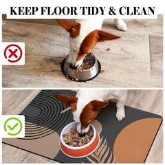 Cuslnox dog food mat tear-resistant design endures busy mealtimes.