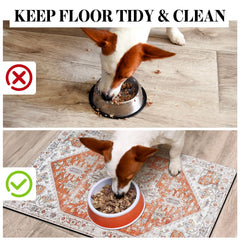 Cuslnox floor-protector-dog-mat shields floors from splashes and stains.