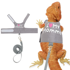 CUSOZWO Bearded Dragon Harness outer view shows adjustable fit for comfortable walks.