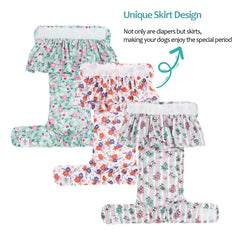 CuteBone dog diapers heat-wear closeup highlights discreet protection during heat cycles.