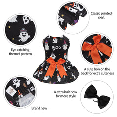 CuteBone dog mesh dress XX-small backview emphasizes quick-pullover styling for easy dressing