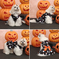 CuteBone dog mesh dress XX-small with bow hair rope adds a charming, party-ready look