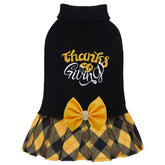 CuteBone Thanksgiving dog sweater front view shows cozy knit warmth for small dogs