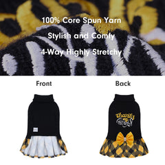 CuteBone Thanksgiving dog sweater neckline emphasizes high collar for neck protection