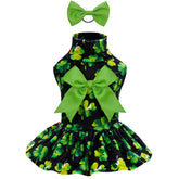 CuteBone velvet dress front view for small dogs with festive turtleneck style.
