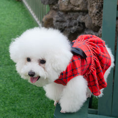 CuteBone turtleneck dress side view, easy pullover fit for quick dressing.