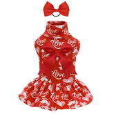 CuteBone turtleneck velvet dress front view shows cozy fit for small dogs.