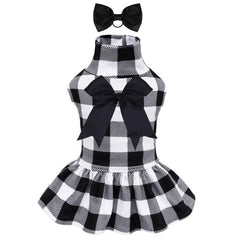 CuteBone turtleneck velvet dress front view showing cozy fit for small dogs