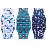 CuteBone washable dog diapers with male snaps pack 3pcs keep dogs dry during outings.