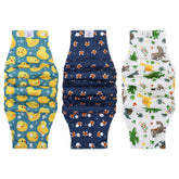 CuteBone washable dog diapers male snaps front view highlights easy-fitting pack design.