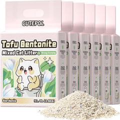 CUTEPOL mixed-4-in-1-litter-bag-open: compact packaging for quick setup and storage.