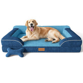 CWAWZ extra-large dog bed front view showing orthopedic foam for joint support