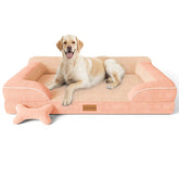 CWAWZ jumbo dog bed 45-inch angle view showing orthopedic support for large dogs.