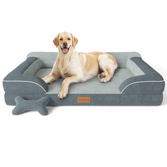 CWAWZ Jumbo Dog Bed foam layers viewed up close show robust orthopedic support.