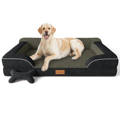CWAWZ jumbo dog bed orthopedic foam closeup highlighting joint support for aging and large dogs