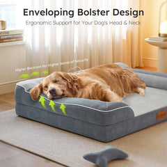 CWAWZ Jumbo Dog Bed waterproof cover protects foam from spills and accidents.